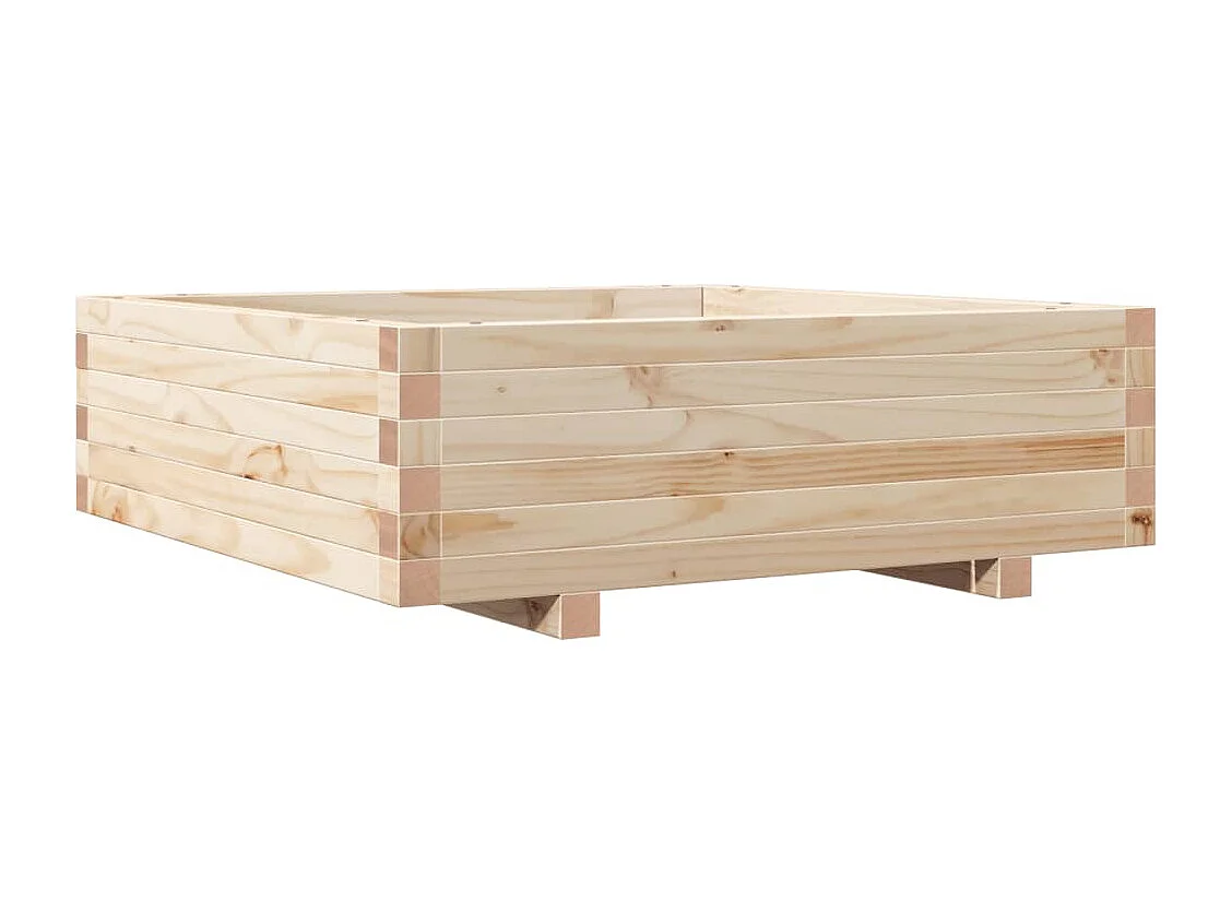 Plantenbak 80x80x26,5 cm massief grenenhout BE474295