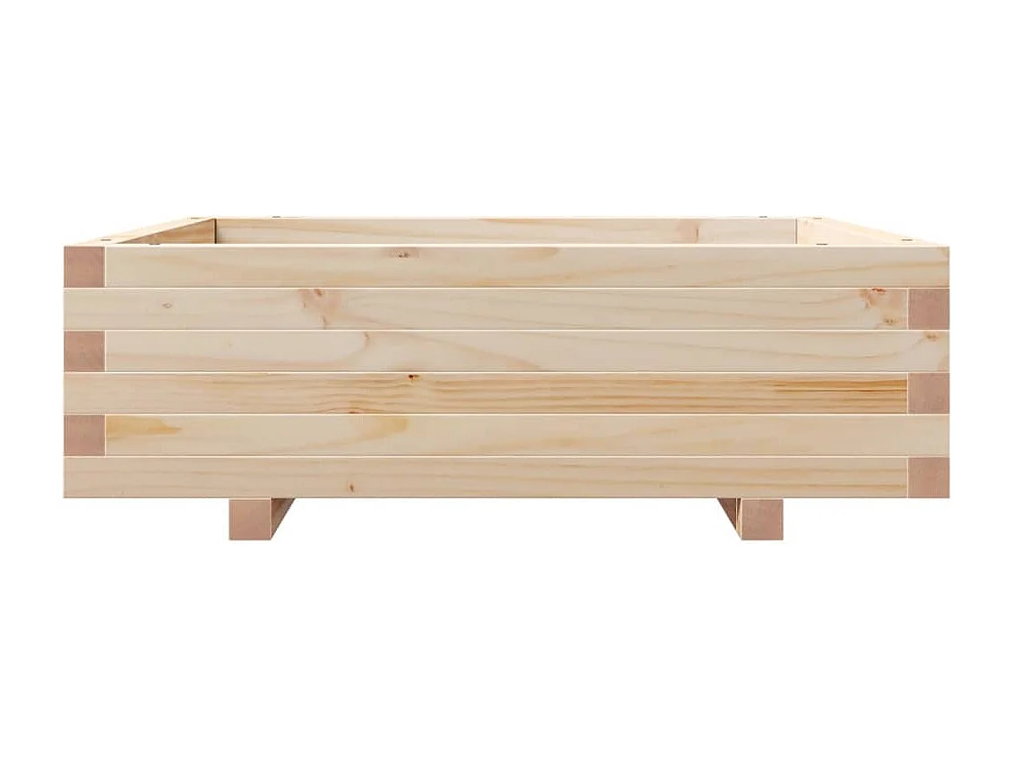 Plantenbak 80x80x26,5 cm massief grenenhout BE474295