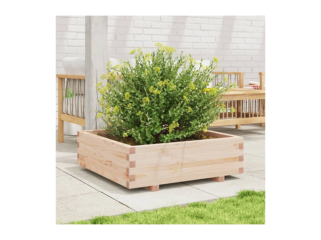Jardinière 80x80x26,5 cm bois de pin massif FR69655