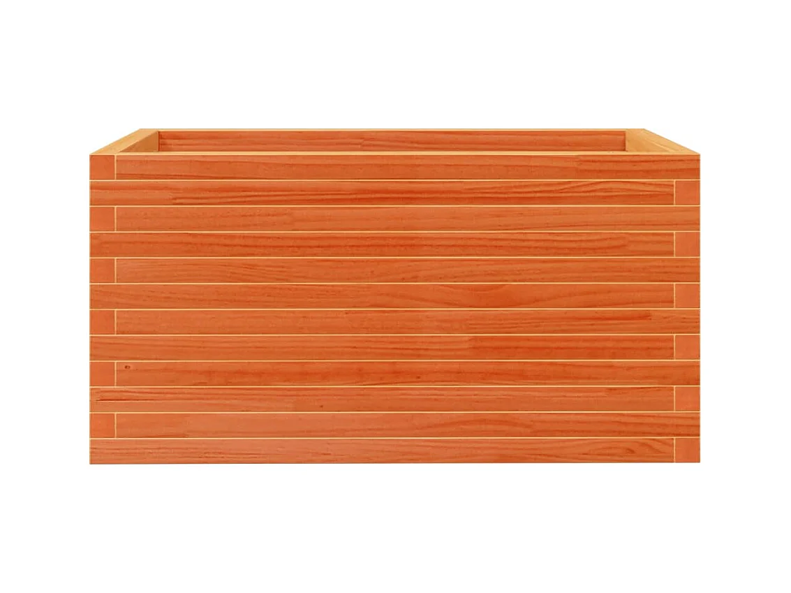Jardinière cire marron 90x60x45,5 cm bois de pin massif FR80391