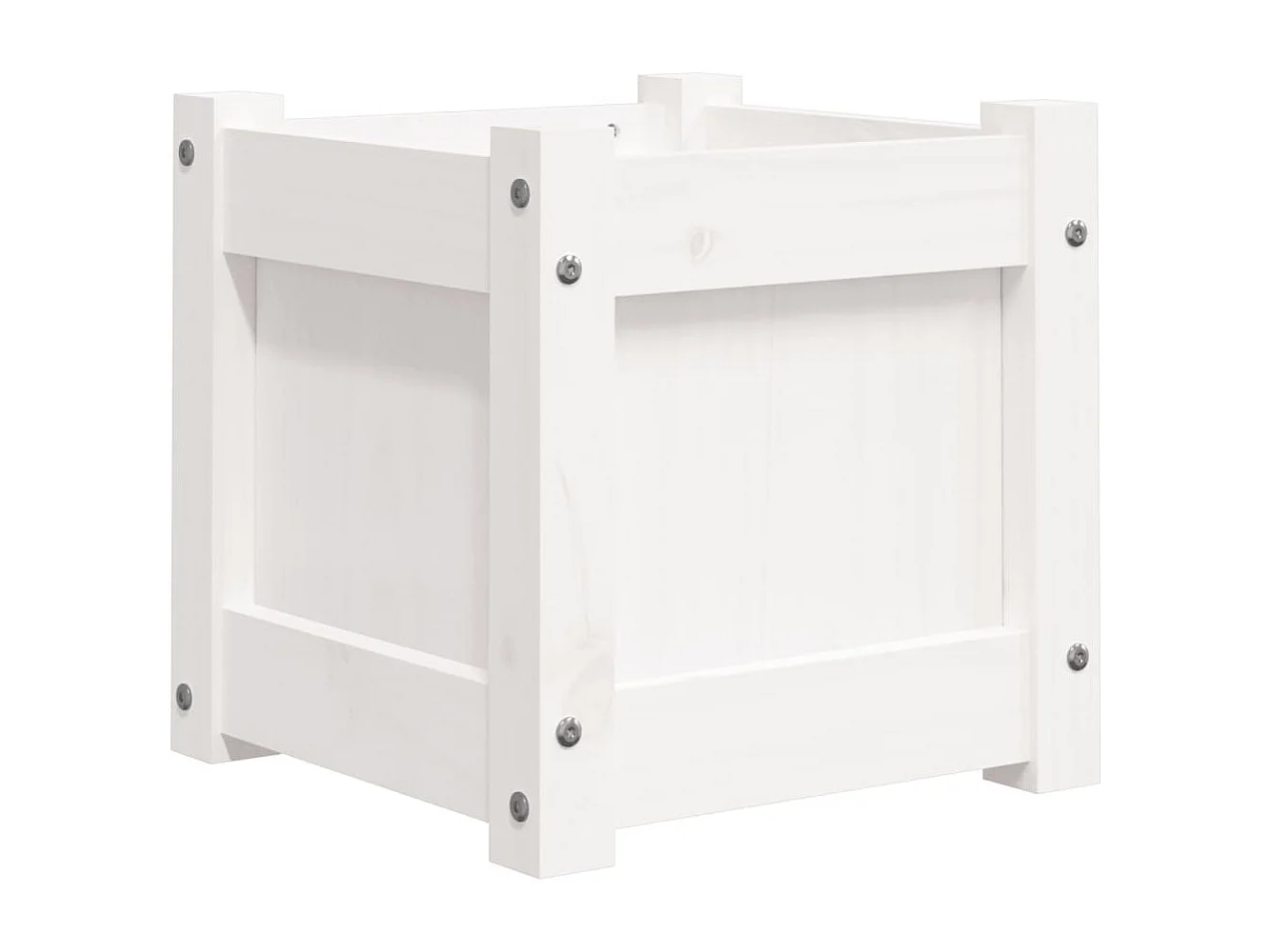 Vasos/floreiras de jardim 2 pcs madeira de pinho maciça branco PT110308