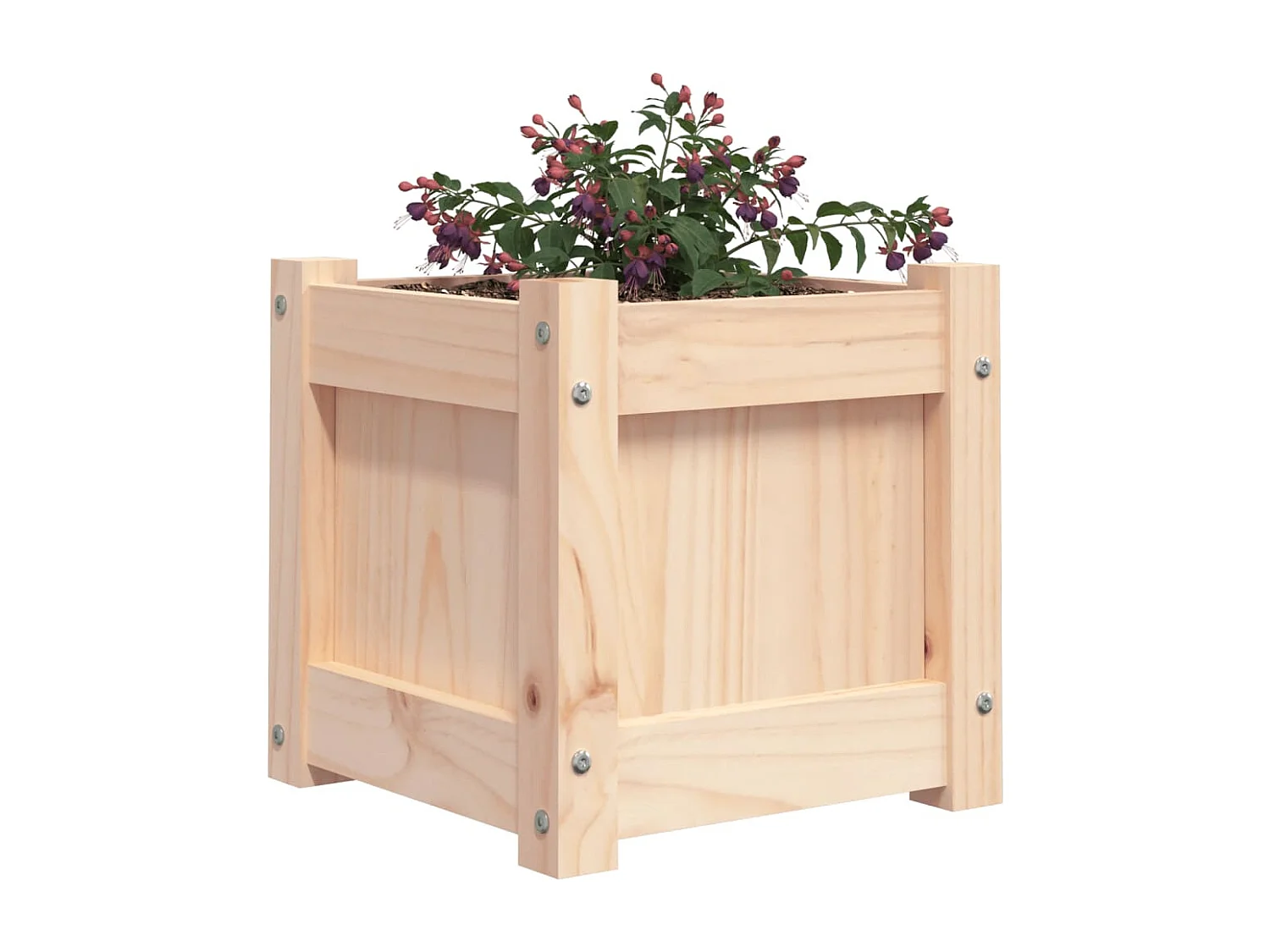 Jardinière 31x31x31 cm bois de pin massif FR45589