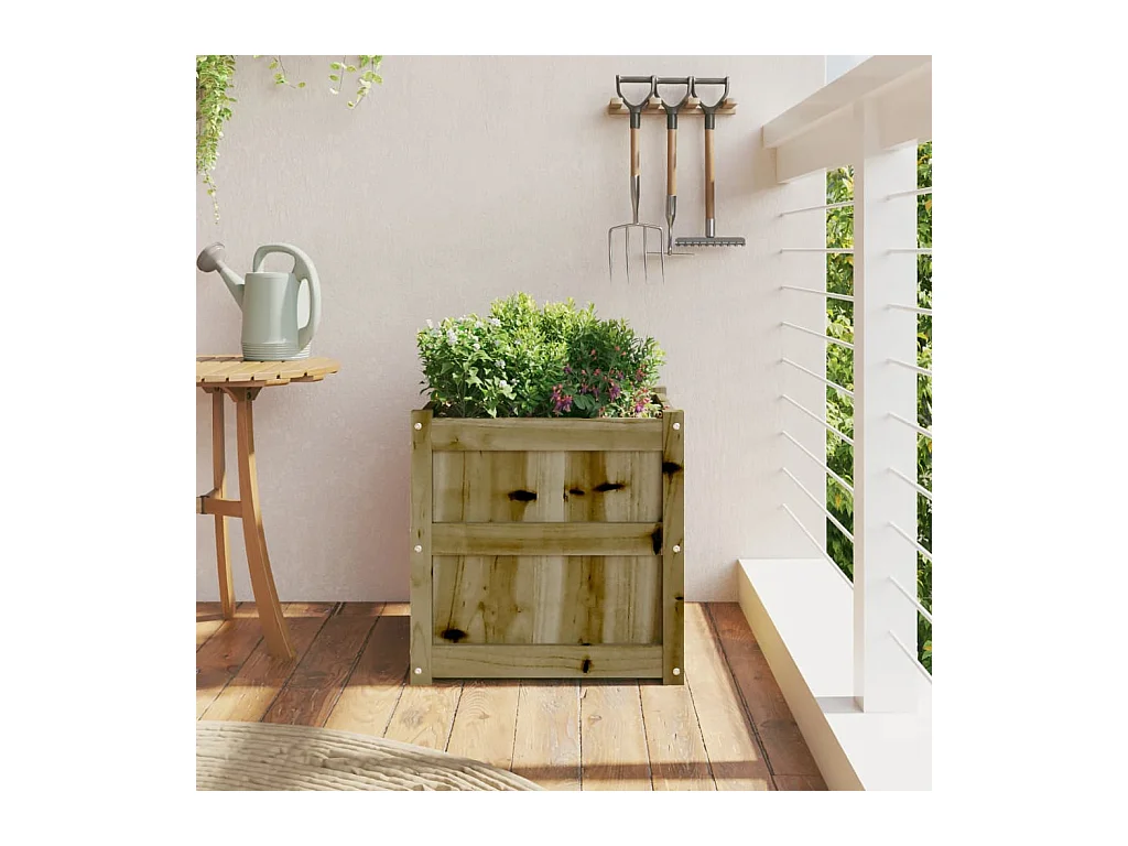 Jardinière 50x50x50 cm bois de pin imprégné FR12185
