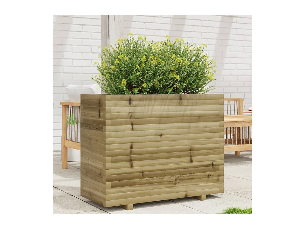 Jardinière 90x40x72,5 cm bois de pin imprégné FR75756