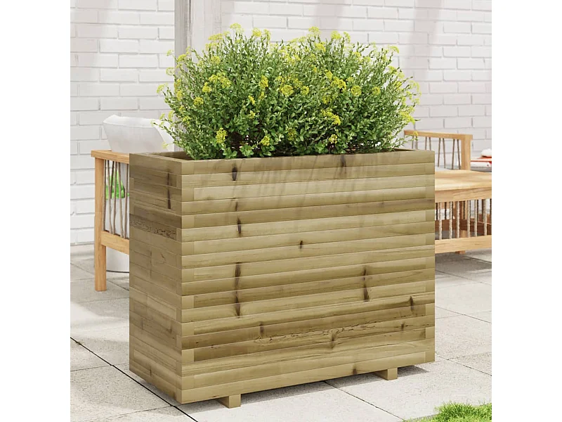 Jardinière 90x40x72,5 cm bois de pin imprégné FR75756