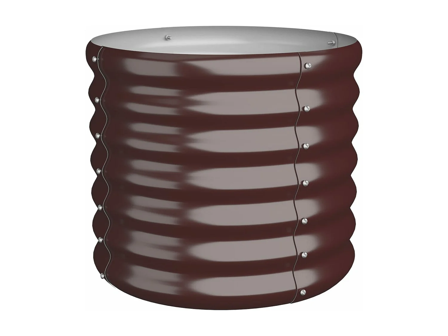 Jardinière de jardin Acier enduit de poudre 40x40x36 cm Marron FR48187