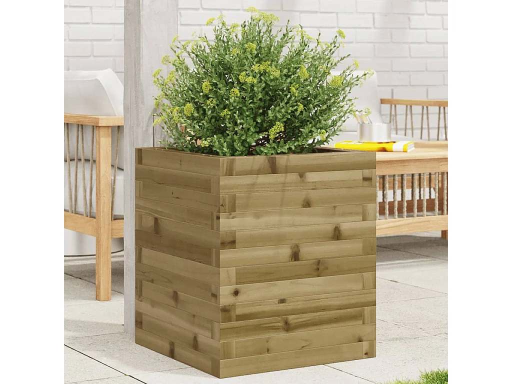 Jardinière 40x40x46 cm bois de pin imprégné FR94099