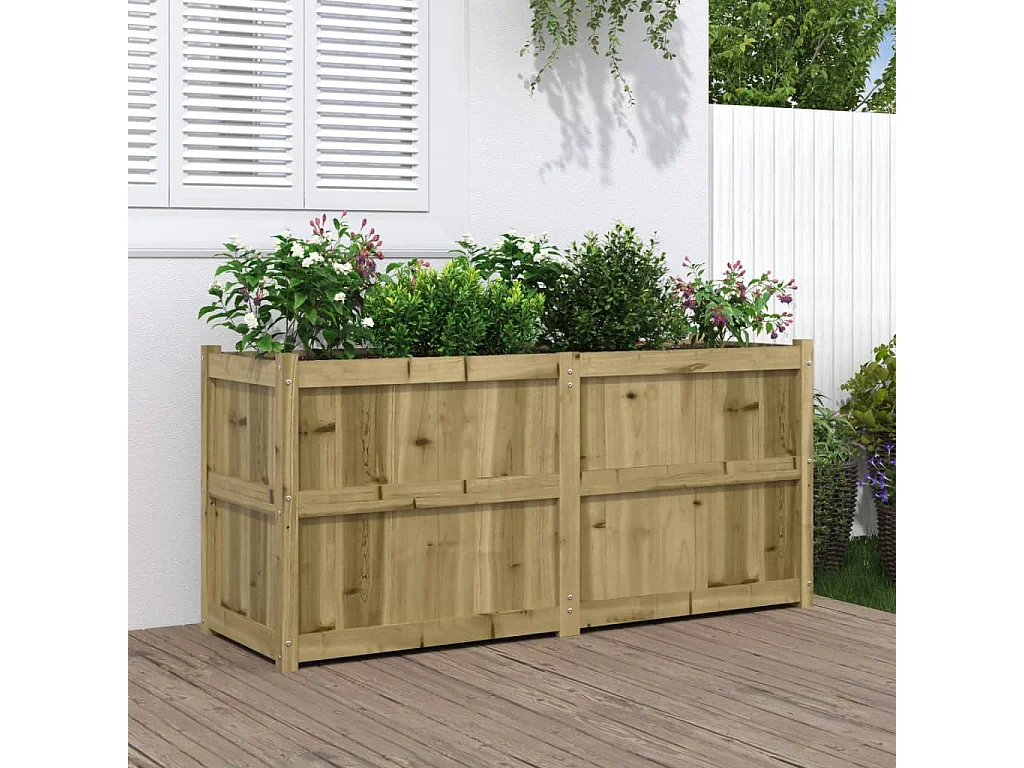Jardinière 150x50x70 cm bois de pin imprégné FR58380