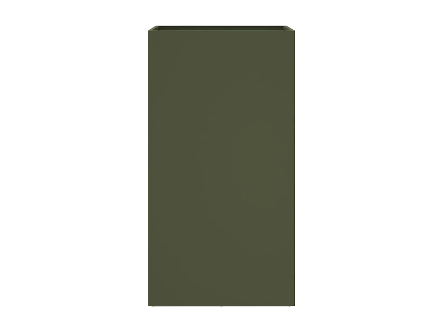 Jardinera de acero laminado en frío verde oliva 42x38x75 cm ES537246