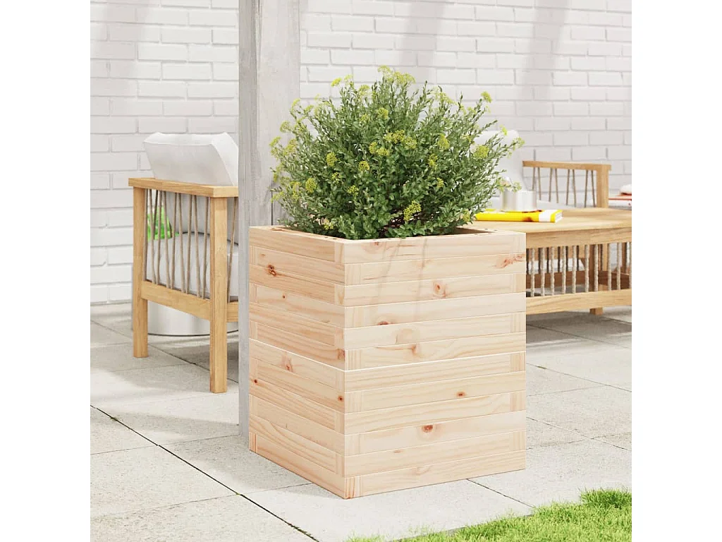 Plantenbak 40x40x46 cm massief grenenhout BE106172