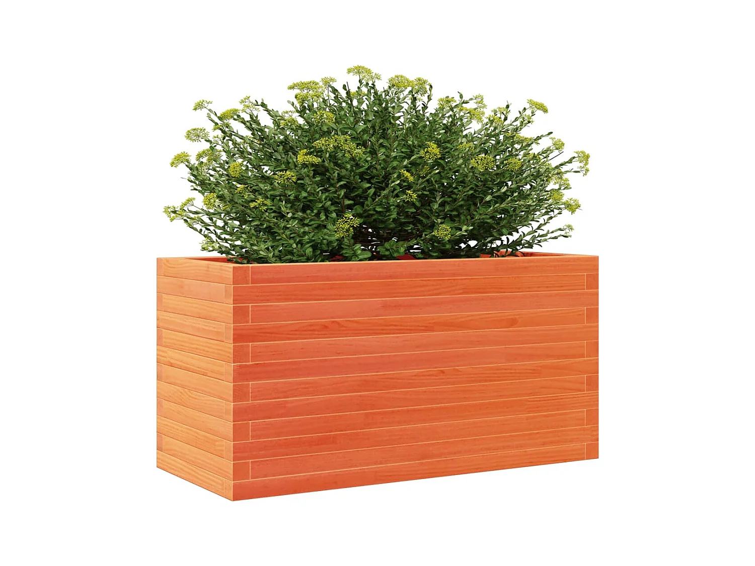 Jardinière cire marron 90x40x46 cm bois de pin massif FR56445