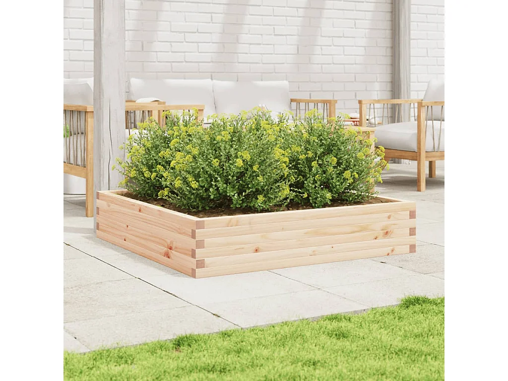 Plantenbak 110x110x23 cm massief grenenhout BE946901