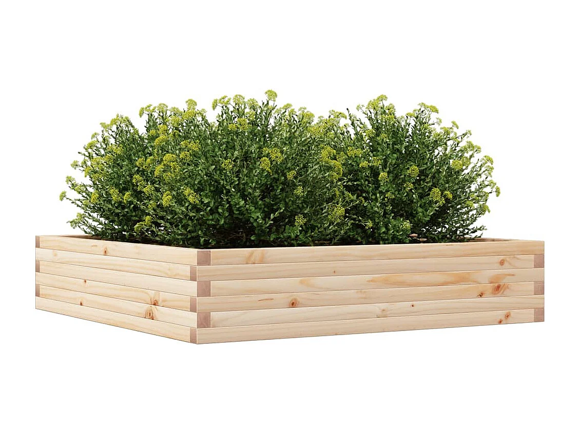 Plantenbak 110x110x23 cm massief grenenhout BE946901