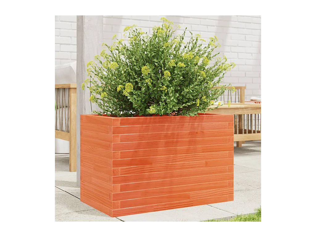 Plantenbak 70x40x45,5 cm massief grenenhout wasbruin BE968863