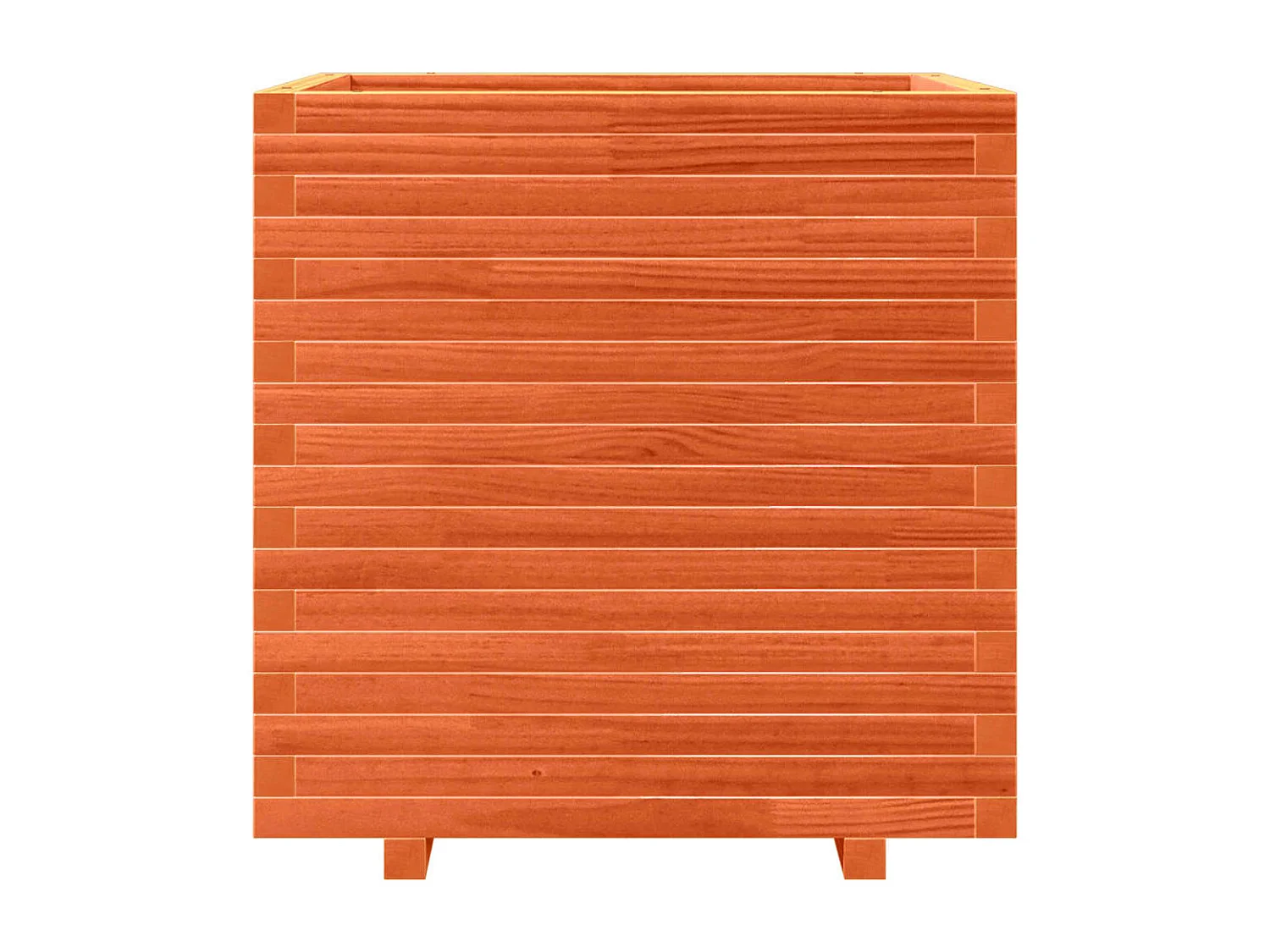 Plantenbak 70x70x72 cm massief grenenhout wasbruin BE276932