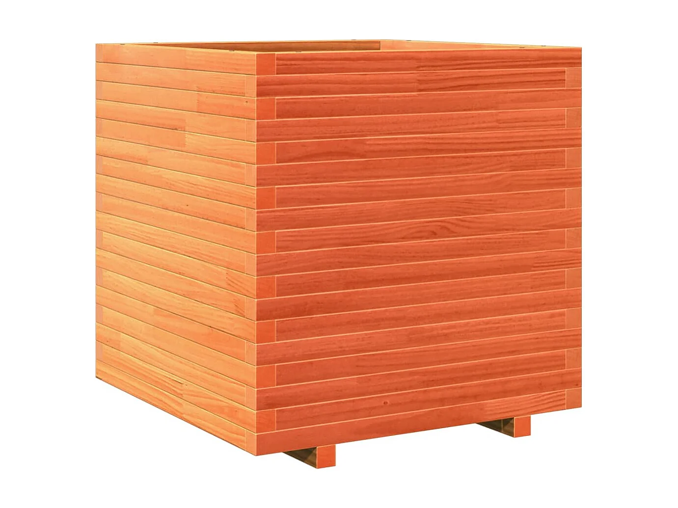 Jardinière cire marron 70x70x72 cm bois de pin massif FR77523