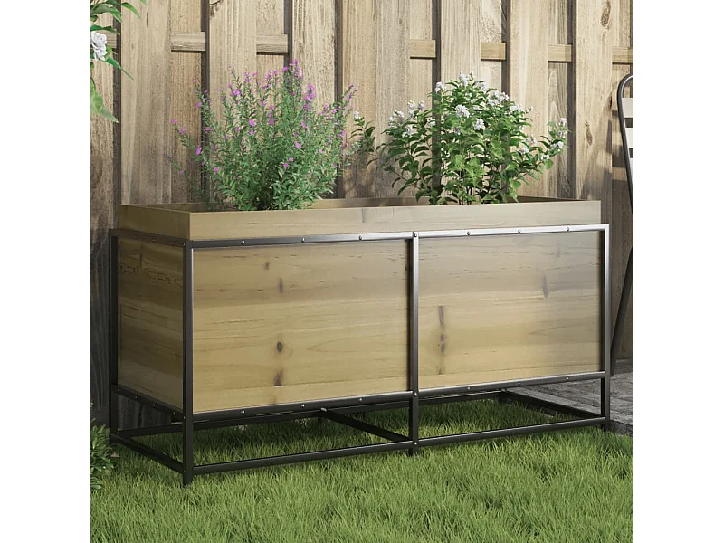 Jardinera de madera de pino impregnada 100x40x50 cm ES610324