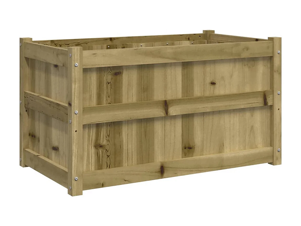 Jardinières 2 pcs bois de pin imprégné FR17782