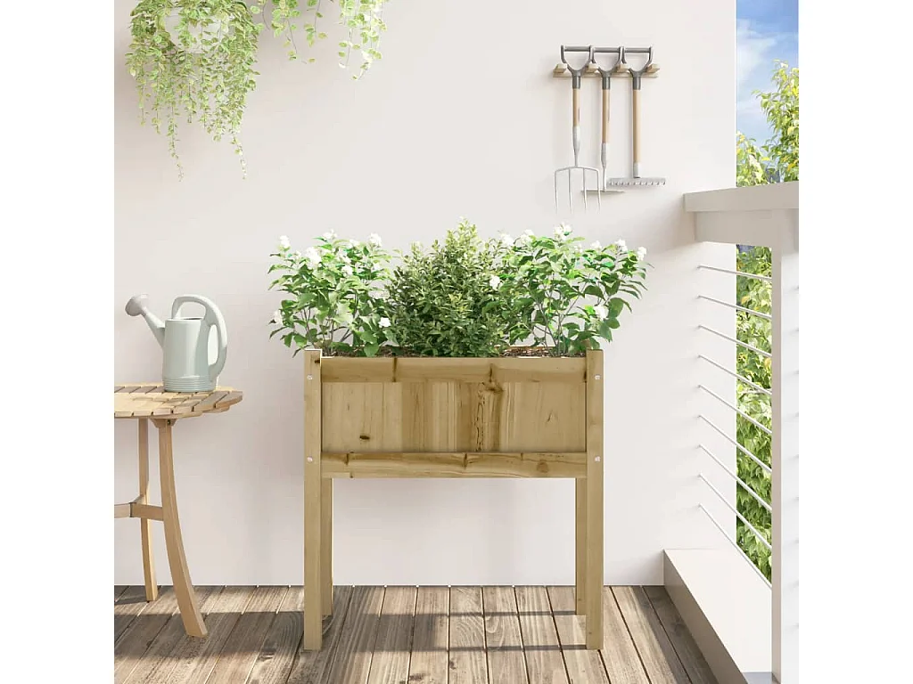 Jardinière avec pieds 70x31x70 cm bois de pin imprégné FR48692