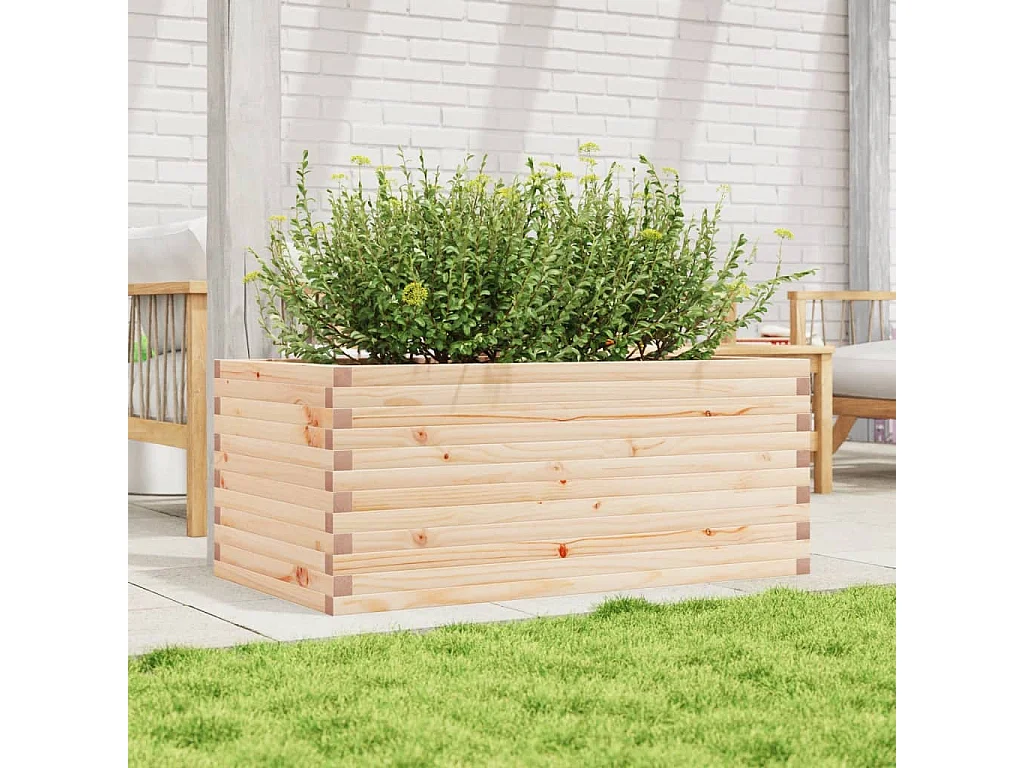 Jardinière 110x60x46 cm bois de pin massif FR65528