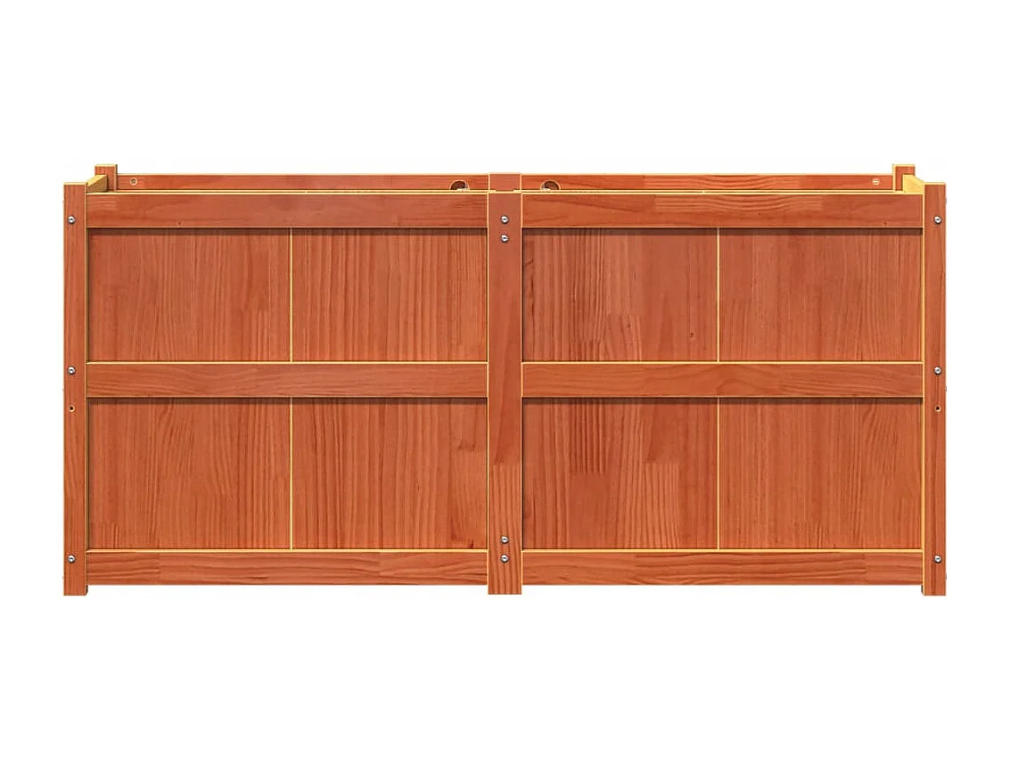 Jardinière cire marron 150x50x70 cm bois de pin massif FR45620