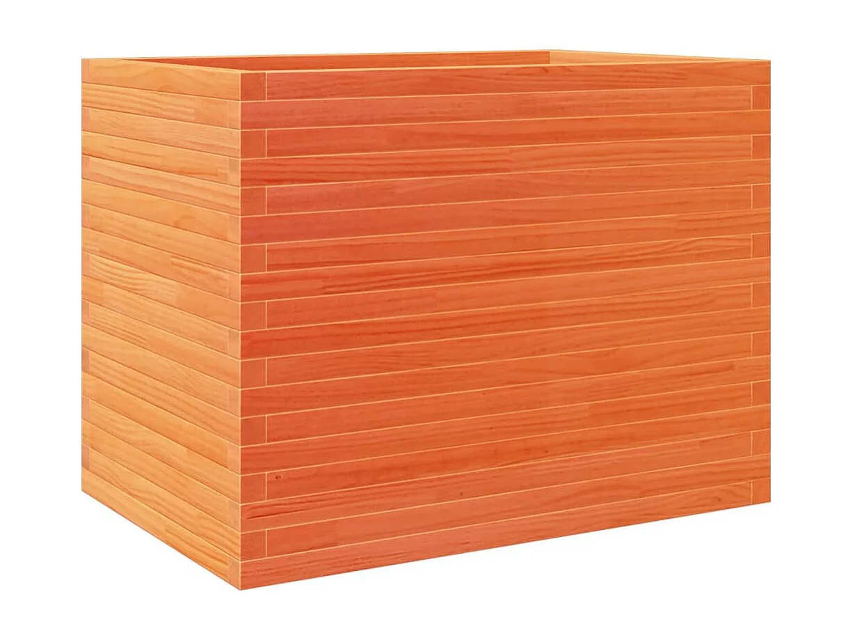 Plantenbak 90x60x68,5 cm massief grenenhout wasbruin BE917728