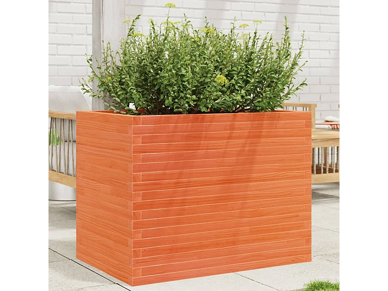 Vaso/floreira de jardim 90x60x68,5 cm pinho maciço castanho mel PT561302