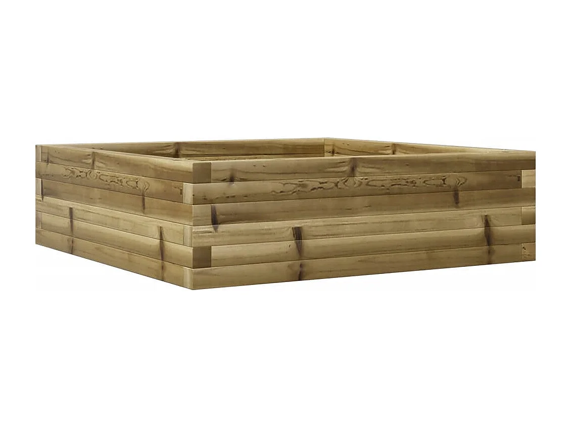 Jardinera de madera de pino impregnada 80x80x23 cm ES262434