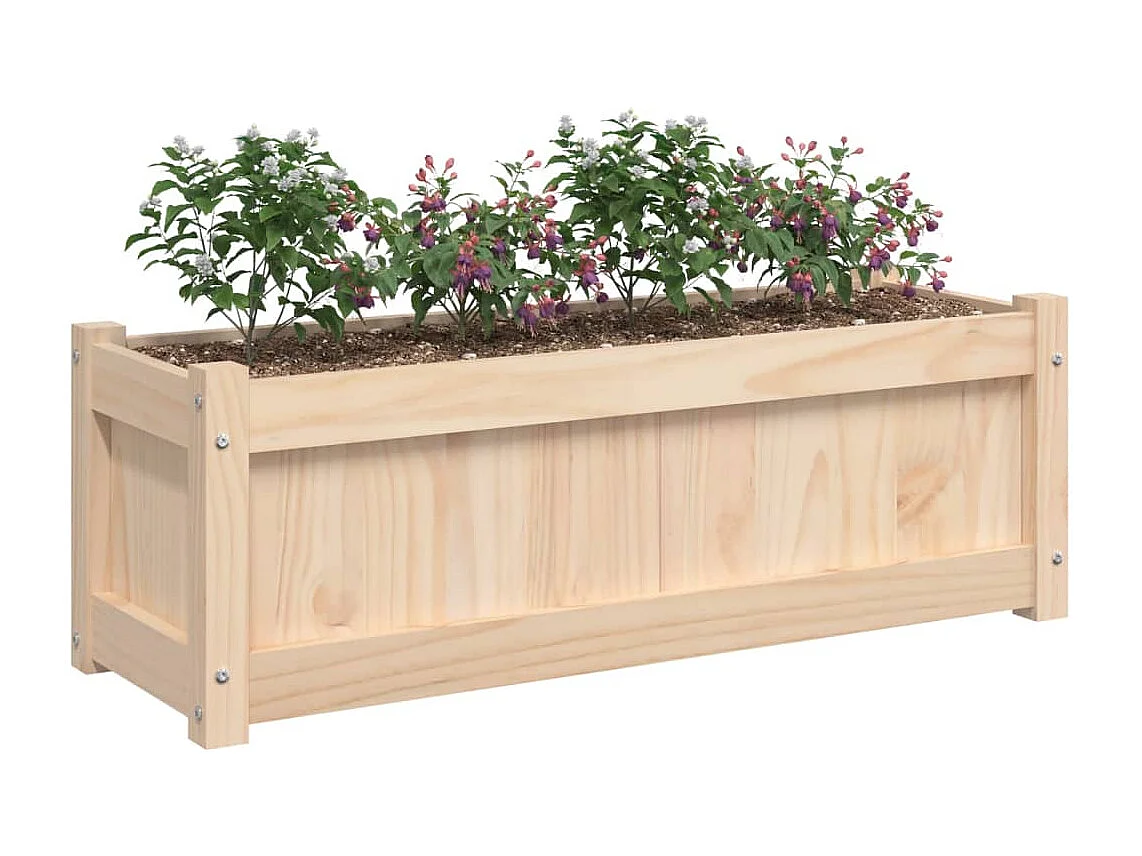 Jardinière d'extérieur 90x31x31 cm bois de pin massif FR34805