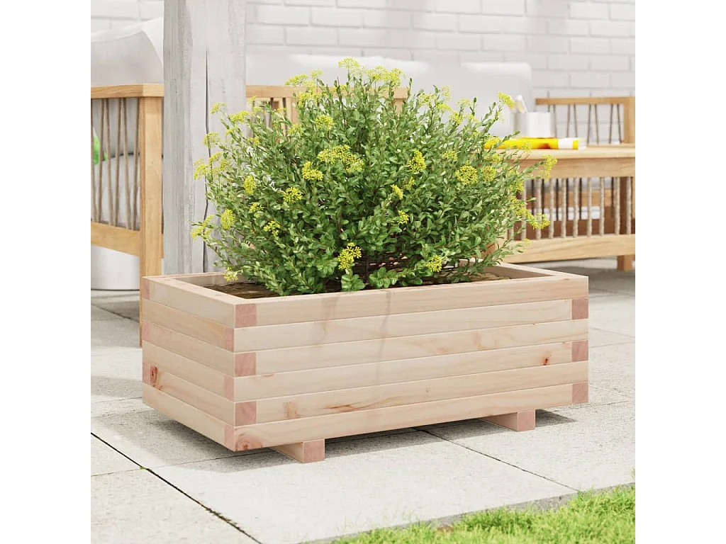 Jardinière 70x40x26,5 cm bois de pin massif FR62798
