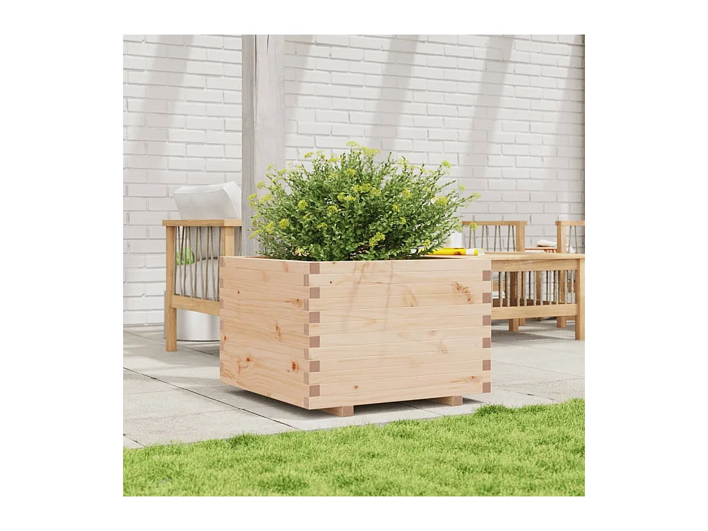 Jardinière 70x70x49,5 cm bois de pin massif FR93238