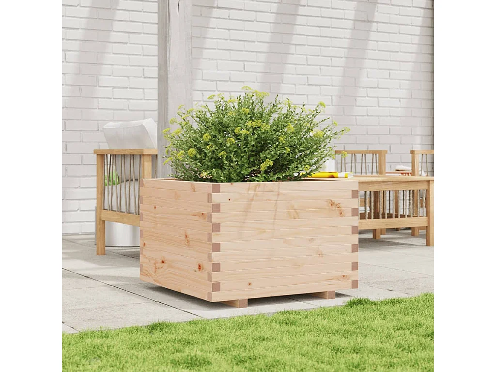 Jardinière 70x70x49,5 cm bois de pin massif FR93238
