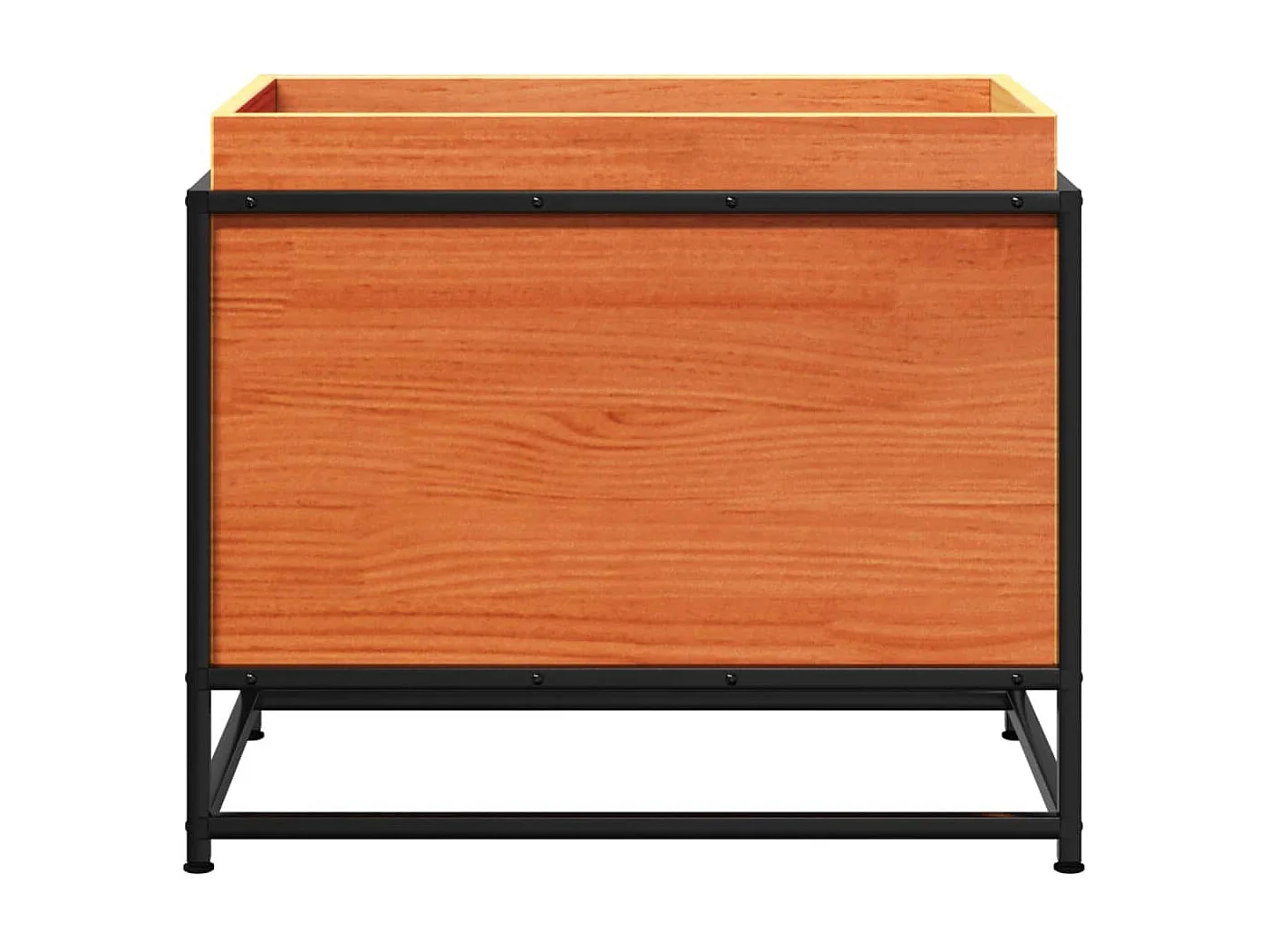 Jardinière cire marron 60x40x50 cm bois de pin massif FR42328