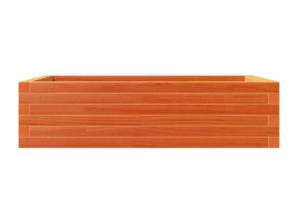 Plantenbak 90x60x23 cm massief grenenhout wasbruin BE779551