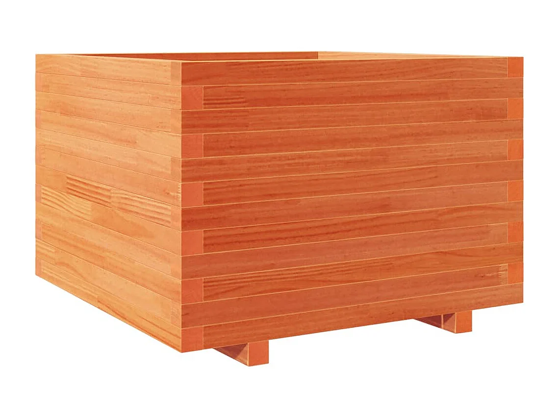 Plantenbak 70x70x49,5 cm massief grenenhout wasbruin BE518475
