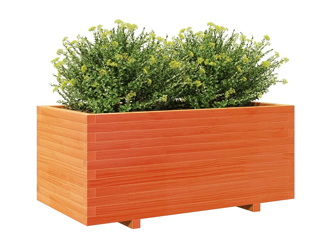 Jardinière cire marron 110x60x49,5 cm bois de pin massif FR10923