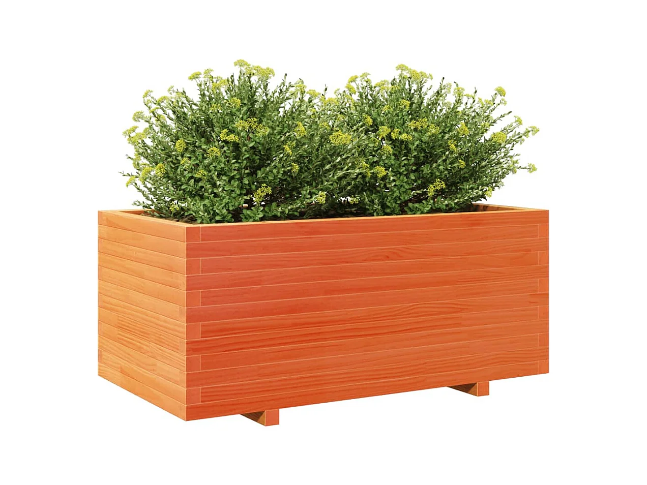 Jardinière cire marron 110x60x49,5 cm bois de pin massif FR10923
