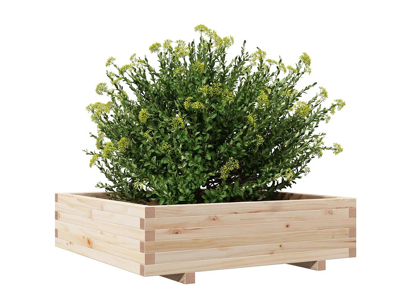 Plantenbak 90x90x26,5 cm massief grenenhout BE562482
