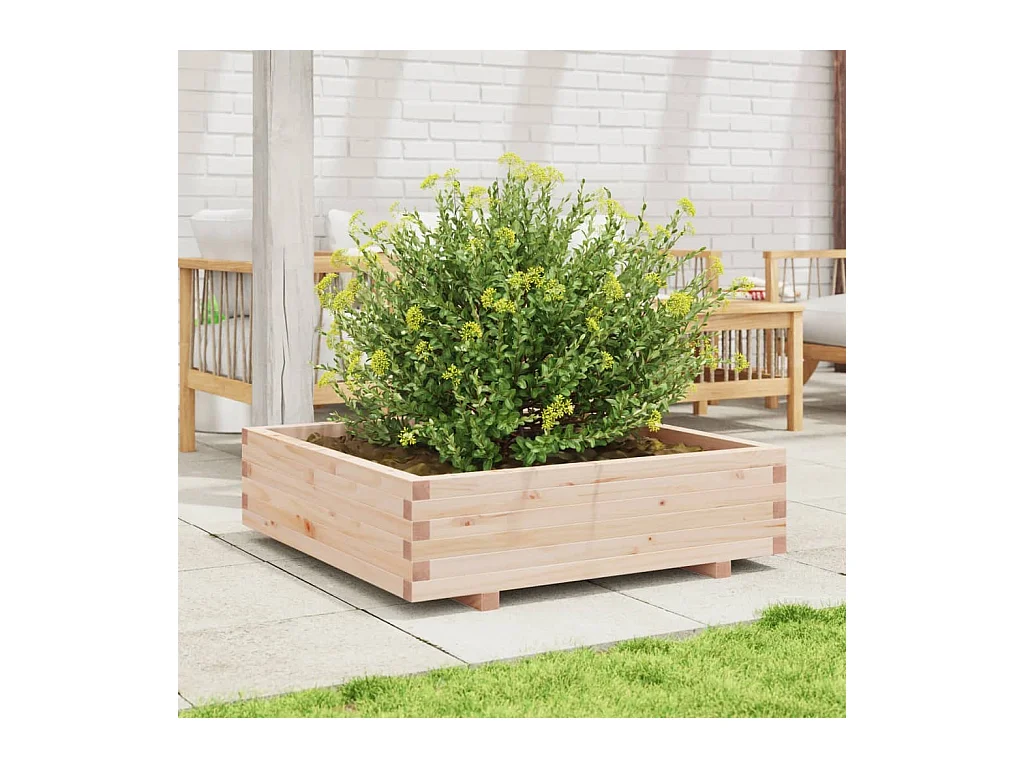 Jardinière 90x90x26,5 cm bois de pin massif FR58476