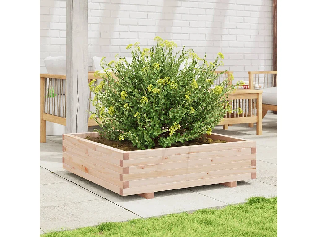 Jardinière 90x90x26,5 cm bois de pin massif FR58476