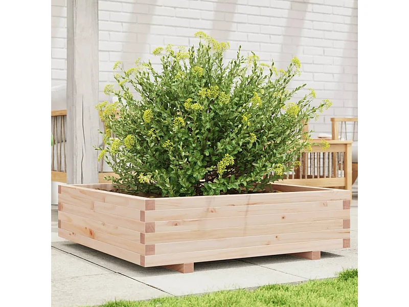 Jardinière 90x90x26,5 cm bois de pin massif FR58476