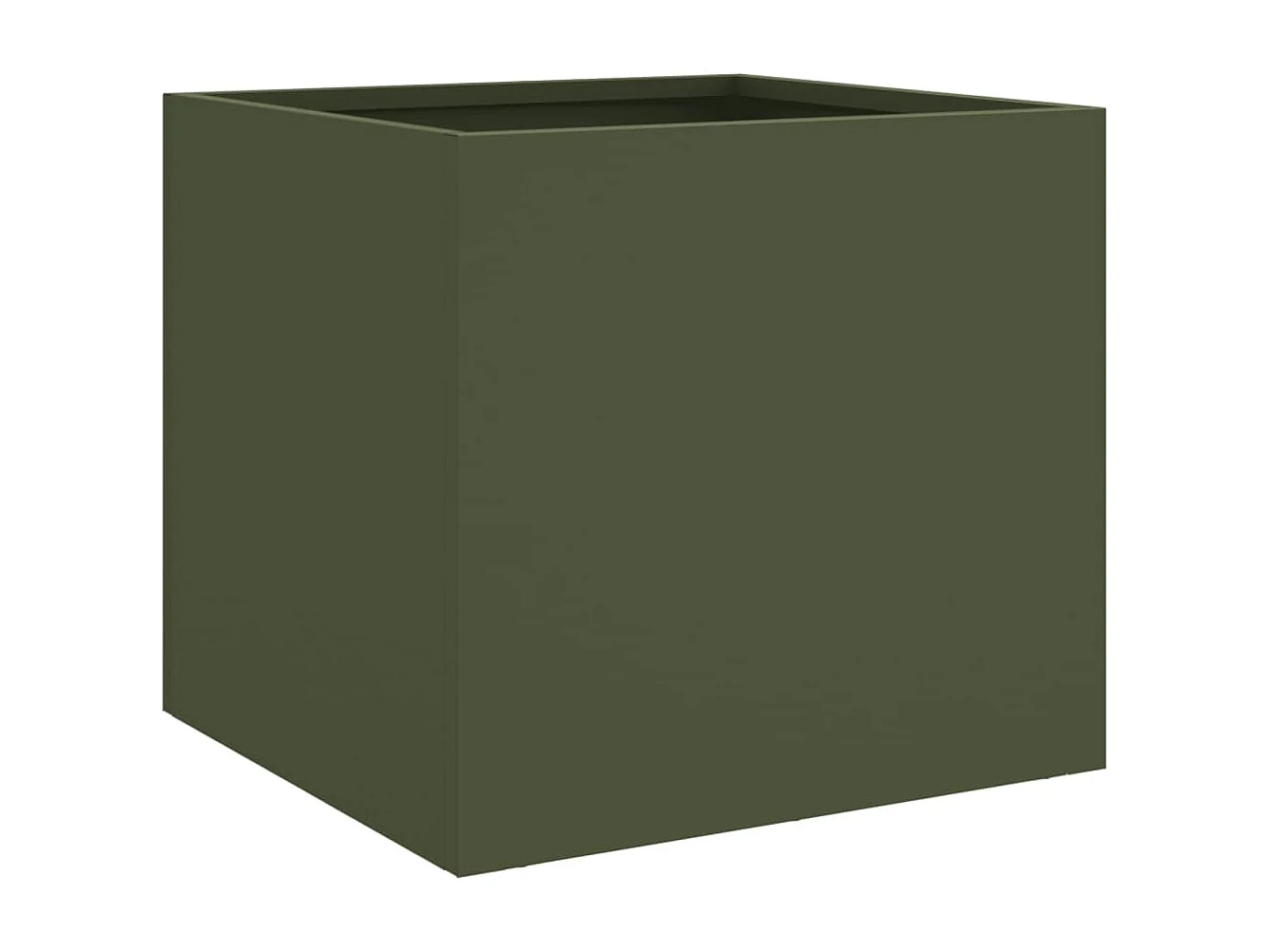 Jardinière vert olive 32x30x29 cm acier laminé à froid FR85075