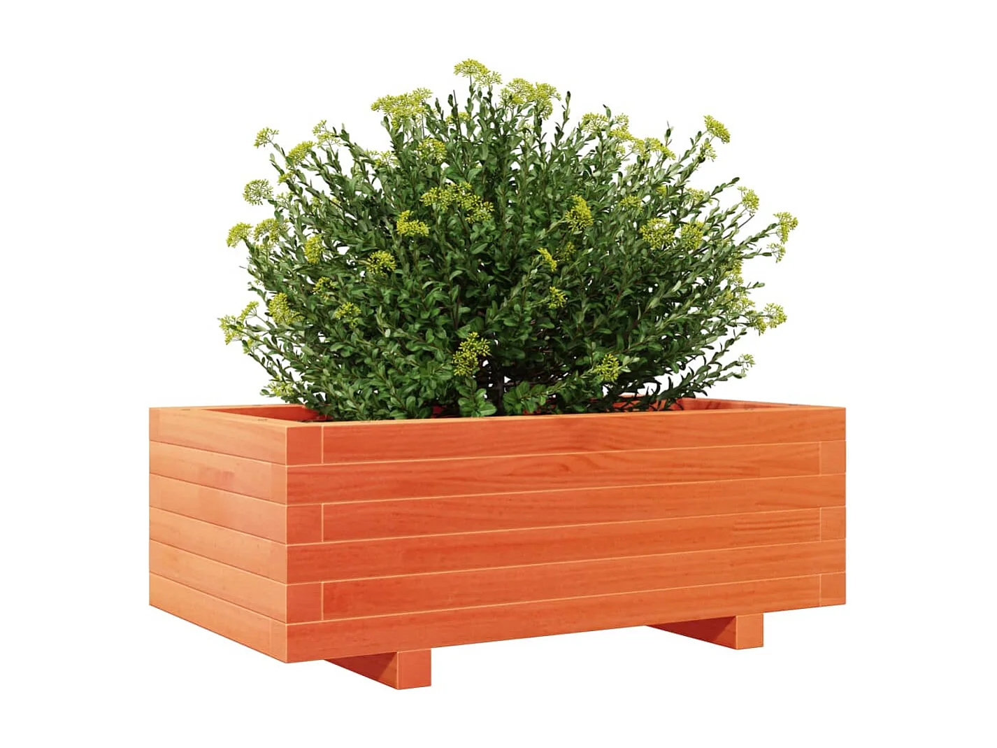 Vaso/floreira de jardim 70x40x26,5 cm pinho maciço castanho-mel PT570467