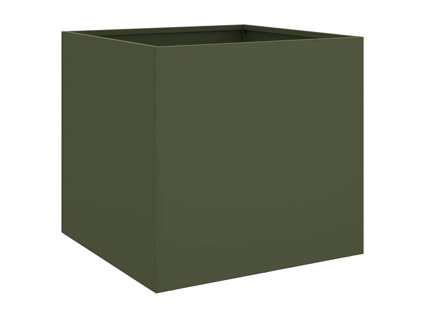 Jardineras 2 uds acero laminado en frío verde oliva 42x40x39 cm ES233169