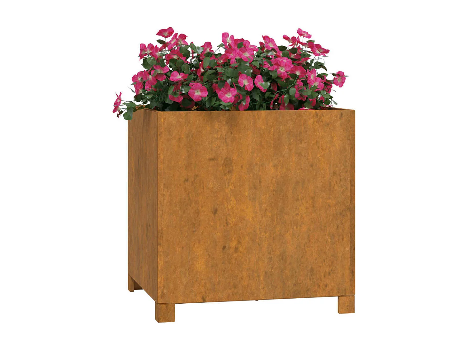 Jardinière avec pieds Rouillé 49x47x50 cm Acier corten FR93211