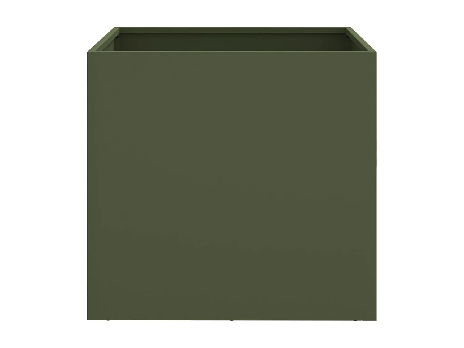 Jardinera de acero laminado en frío verde oliva 42x40x39 cm ES428899
