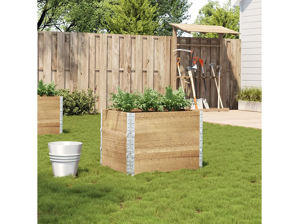 Jardinière 80x60 cm bois de pin massif FR89727