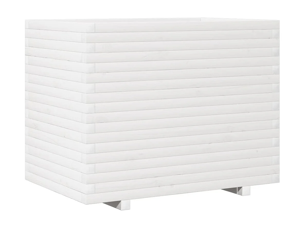 Vaso/floreira de jardim 90x60x72 cm pinho maciço branco PT106241