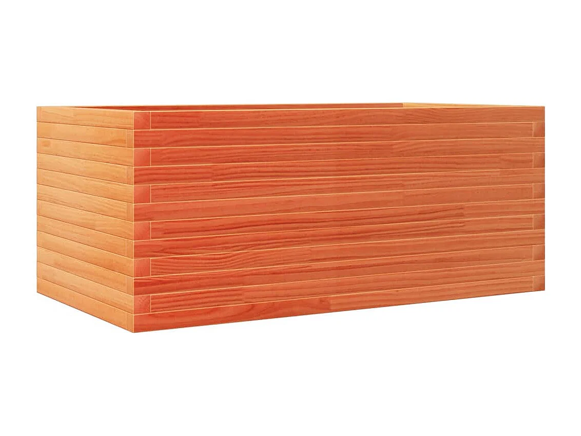Jardinière cire marron 110x60x46 cm bois de pin massif FR48454