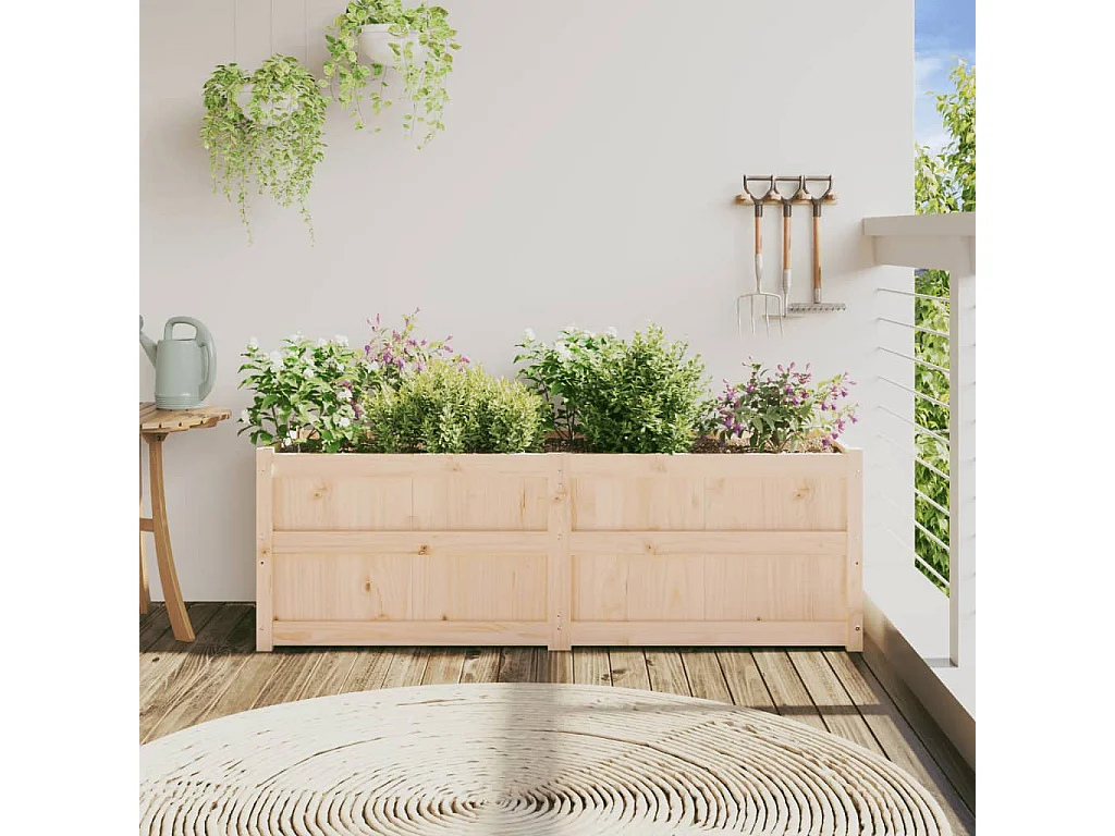 Plantenbak 150x50x50 cm massief grenenhout BE507455